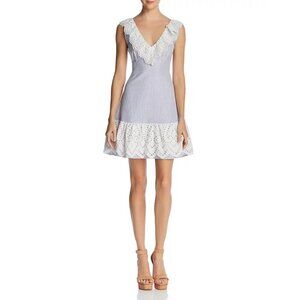 Lucy Paris Eyelet Trim Striped Fit and Flare Dress NWT MEDIUM